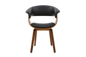 SCAUN DINING, ORGANIC, PIELE ECO SI FURNIR DE NUC, CULOARE NEGRU/NATUR, ARTIM GROUP SELECTION