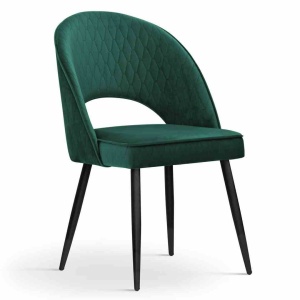 SCAUN DINING PONTE MATLASAT, VERDE/NEGRU, STIL MODERN