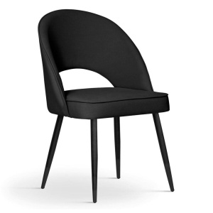 SCAUN DINING PONTE, NEGRU/NEGRU, STIL MODERN