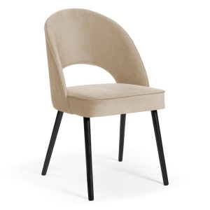 SCAUN DINING PONTE PLUS, BEJ/NEGRU, STIL MODERN