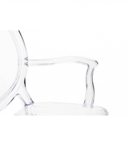SCAUN DINING, PRINCE, CU BRATE, TRANSPARENT, DESIGN DEOSEBIT, STIL BAROC - Img 7