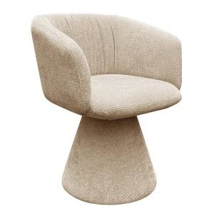SCAUN DINING ROTATIV MADELINE, REALIZAT DIN METAL, LEMN DE FAG SI TEXTIL, CULOARE CREM, DESIGN DEOSEBIT, RICHMOND INTERIORS - Img 3