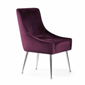 SCAUN DINING SIZAR, BORDO/CROM, STIL MODERN