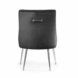 SCAUN DINING SIZAR, NEGRU/CROM, STIL MODERN - Img 3