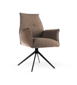 SCAUN DINING SOPHIA, MARO/NEGRU, TAPITERIE DIN STOFA SI PIELE ECOLOGICA SI PICIOARE DIN METAL, STIL MODERN