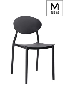 SCAUN DINING/TERASA FLEX, NEGRU, DIN POLIPROPILENA, STIL MODERN