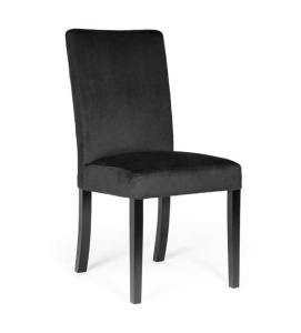 SCAUN DINING WILLFORD, NEGRU/NEGRU, TAPITERIE DIN CATIFEA SI PICIOARE DIN LEMN, STIL CLASIC, ATR