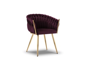 SCAUN EXCLUSIVIST SHIRLEY BURGUND, TAPITERIE DIN CATIFEA SI AURIU, STIL MODERN, ARTIM GROUP SELECTION