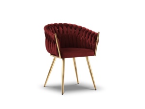 SCAUN EXCLUSIVIST SHIRLEY ROSU INCHIS, TAPITERIE DIN CATIFEA SI AURIU, STIL MODERN, ARTIM GROUP SELECTION
