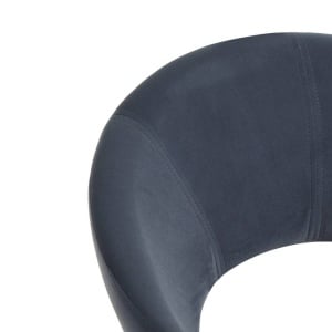 SCAUN/FOTOLIU, EDDA, CADRUL DIN METAL SI CATIFEA GRI, STIL MODERN, COD 4733 - Img 4