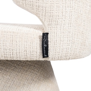 SCAUN GATSBI, BEJ CHENILLE FIRE RETARDANT S4748, METAL, STOFA, SPUMA, REZISTENT LA FOC, RICHMOND INTERIORS - Img 6