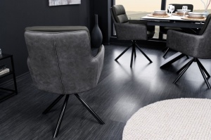 SCAUN OFFICE, BIG GEORGE, GRI, TEXTIL FIN SI PIELE NATURALA, ARTIM GROUP SELECTION - Img 6