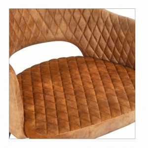 SCAUN, PARIS, DE CULOARE GALBEN MUSTAR DIN CATIFEA, COD 40573, ASPECT INDUSTRIAL - Img 5