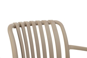 SCAUN PENTRU EXTERIOR/INTERIOR STRIPS, BEJ, DIN POLIPROPILENA, STIL MODERN MINIMALIST - Img 3