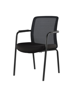 SCAUN PENTRU PROIECTE B2B ISO 24H FORMO NEGRU, CONFECTIONAT DIN OTEL SI TEXTIL