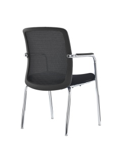 SCAUN PENTRU PROIECTE B2B ISO 24H LENZO NEGRU, CONFECTIONAT DIN OTEL SI TEXTIL - Img 5
