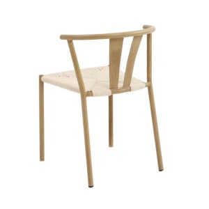 SCAUN PENTRU RESTAURANT, CAFENEA, DIN MATERIAL TEXTIL SI METAL, NATUR, STIVUIBIL - Img 4