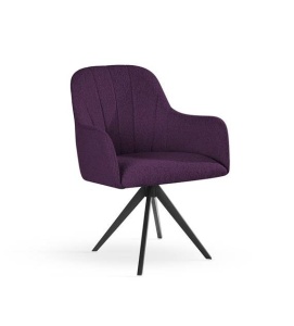 SCAUN PIVOTANT TULIP TWIST, MOV/NEGRU, STIL MODERN