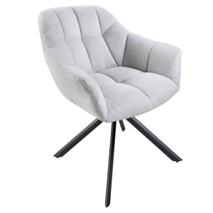 SCAUN ROTATIV, PAPILLON, GRI DESCHIS, COD 41587, STIL RETRO - Img 7