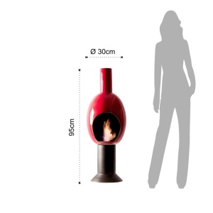 SEMINEU CU BIOETANOL, UOVO ROSU, 95CM, ARTIM GROUP SELECTION - Img 4