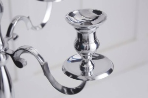 SET 2 BUCATI SFESNICE DE PODEA 5 BRATE, 120CM, ARGINTIU STIL CLASIC - Img 6