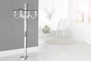 SET 2 BUCATI SFESNICE DE PODEA 5 BRATE, 120CM, ARGINTIU STIL CLASIC - Img 8