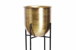 SET 2 GHIVECE, BLACK/GOLD, DIN METAL, COD 42735, DESIGN INDUSTRIAL - Img 2