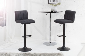 SET 2 SCAUNE DE BAR, GRI, PORTLAND, DESIGN VINTAGE