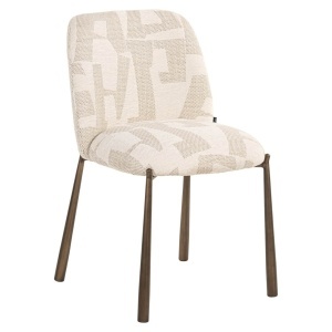SET 2 SCAUNE DINING LANA, REALIZAT DIN METAL, LEMN DE FAG SI TEXTIL, CULOARE BEJ, DESIGN DEOSEBIT, RICHMOND INTERIORS - Img 3
