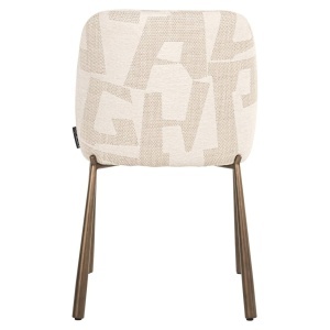 SET 2 SCAUNE DINING LANA, REALIZAT DIN METAL, LEMN DE FAG SI TEXTIL, CULOARE BEJ, DESIGN DEOSEBIT, RICHMOND INTERIORS - Img 5