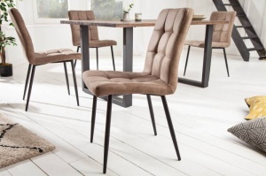 SET 2 SCAUNE, DINING, MODENA, COD 40691, TAUPE ANTICHIZAT, DESIGN MODERN - Img 2