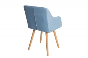 SET 2 SCAUNE NATURALE/ALBASTRU DESCHIS SCANDINAVIA 36826 DESIGN SCANDINAV - Img 4
