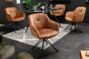 SET 2 SCAUNE ROTATIVE, EUPHORIA, DIN METAL SI CATIFEA, STIL RETRO, ARTIM GROUP SELECTION