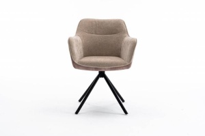 SET 2 SCAUNE ROTATIVE, VERONA, SAMPANIE, METAL SI CATIFEA, COD 44156, DESIGN MODERN - Img 3