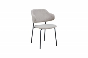 SET 2 SCAUNE TRACY , DIN MATERIAL BUCLE GRI SI PICIOARE NEGRE, COD 43149, DESIGN INDUSTRIAL - Img 4