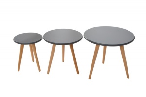 SET 3 MASUTE DE CAFEA NATURAL/GRAFIT SCANDINAVIA 37027 - DESIGN SCANDINAV - Img 4