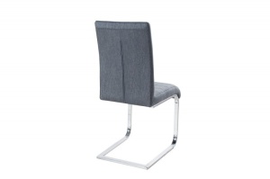 SET 4 SCAUNE CROM/GRI DINING SAU BIROU STUART 36295 - DESIGN MODERN - Img 5