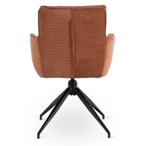 SET 4 SCAUNE ROTATIVE, ARTIM MEBLE, REALIZAT DIN MATERIAL CATIFEA RAIAT CARAMIZIU SI METAL, STIL MODERN - Img 8