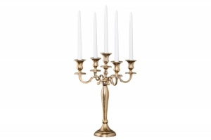 SET 4 SFESNICE CU 5 BRATE, GOLD 40CM, COD 20409, STIL BAROC - Img 6