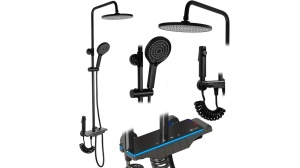 SET DE DUS REA SAVIO CU LED, NEGRU, DIN ALAMA, CALITATE SUPERIOARA