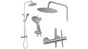 SET DE DUS REA VINCENT CU TERMOSTAT, NICHEL PERIAT, DIN ALAMA, CALITATE SUPERIOARA