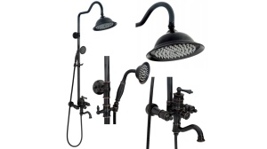 SET DE DUS REA VINTAGE, NEGRU, DIN ALAMA, CALITATE SUPERIOARA