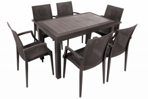 SET DE GRADINA BISTRO O MASA + 6 SCAUNE POLIPROPILENA