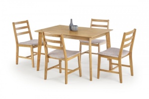 SET DINING - MASA CORDOBA, 120 CM+ 4 SCAUNE, STEJAR DESCHIS, STIL CLASIC - Img 1