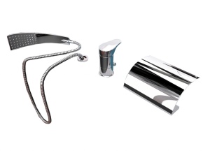 SET DUS CADA AZUR REA, CROM, DESIGN MINIMALIST, CALITATE SUPERIOARA, REA - Img 3