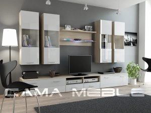 SET LIVING CU LED DREAM 1 STEJAR SONOMA/ALB DESIGN MODERN CM