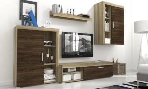 SET LIVING OLI GRI/WENGE DESIGN SCANDINAV PSK