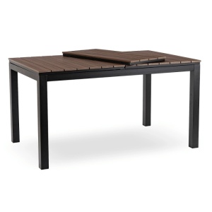 SET MOBILIER DE GRADINA/TERASA,ARGOS 160-260CM, ARTIM MEBLE, MASA SI 8 FOTOLII, DIN TEHNORATAN SI COMPOZIT, CULOARE NUC/NEGRU - Img 3
