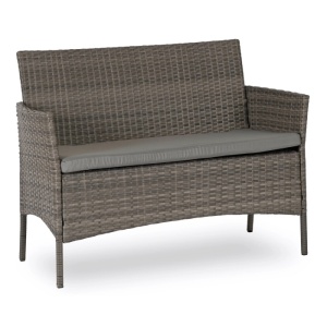 SET MOBILIER DE GRADINA/TERASA, MISSISSIPI, ARTIM MEBLE, DIN METAL, TECHNORATAN SI STICLA, CULOARE GRI - Img 5