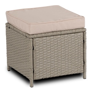 SET MOBILIER DE LUAT MASA, GRADINA/TERASA, COLORADO, ARTIM MEBLE, DIN METAL, TECHNORATAN SI STICLA, CULOARE BEJ - Img 6